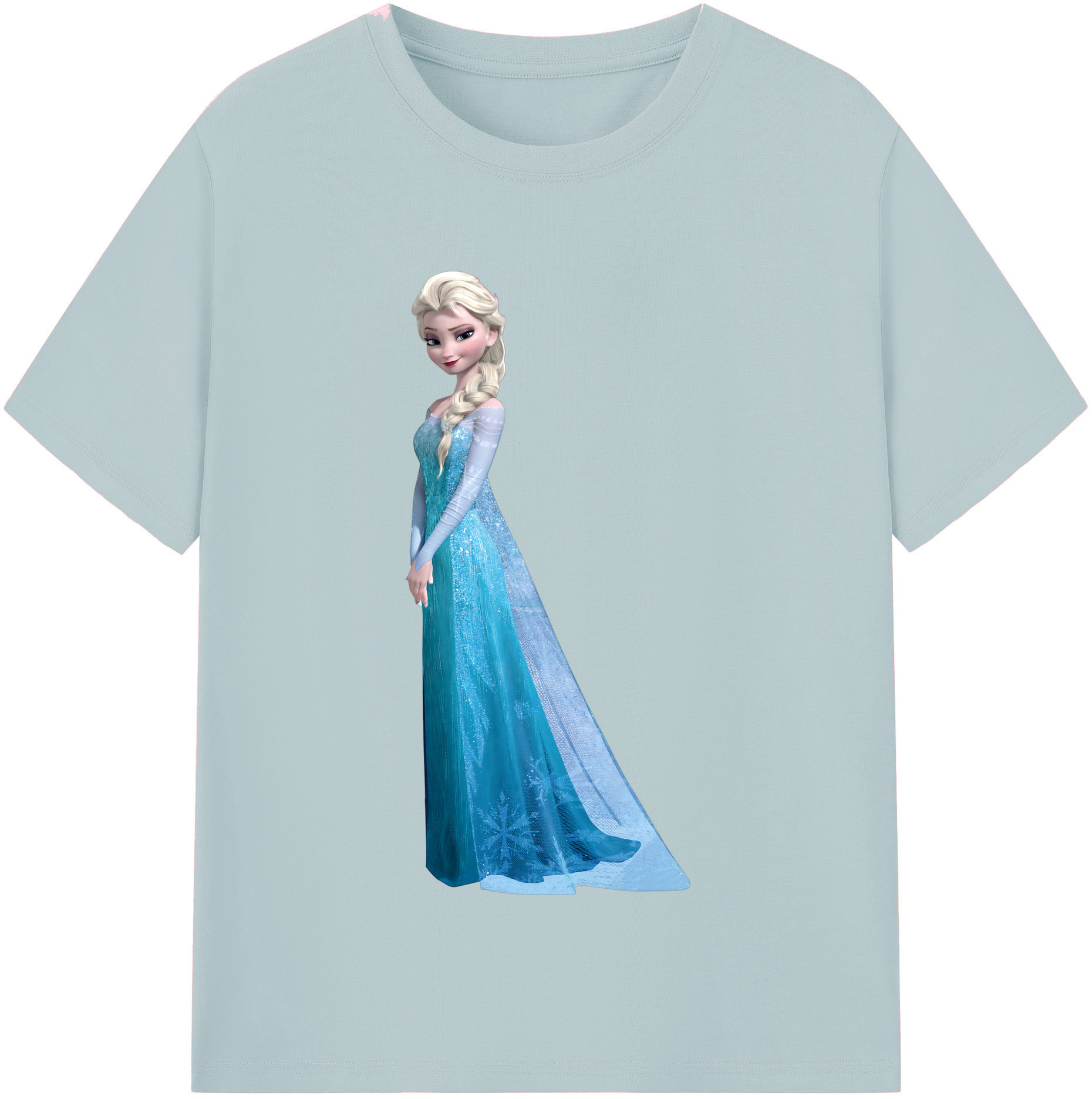 （画像用） アナと雪の女王 アンナ エルサ Frozen Anna Elsa 綿100％半袖Tシャツ（フロントプリント）